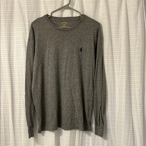 Men's Polo Ralph Lauren Gray Long Sleeve Shirt